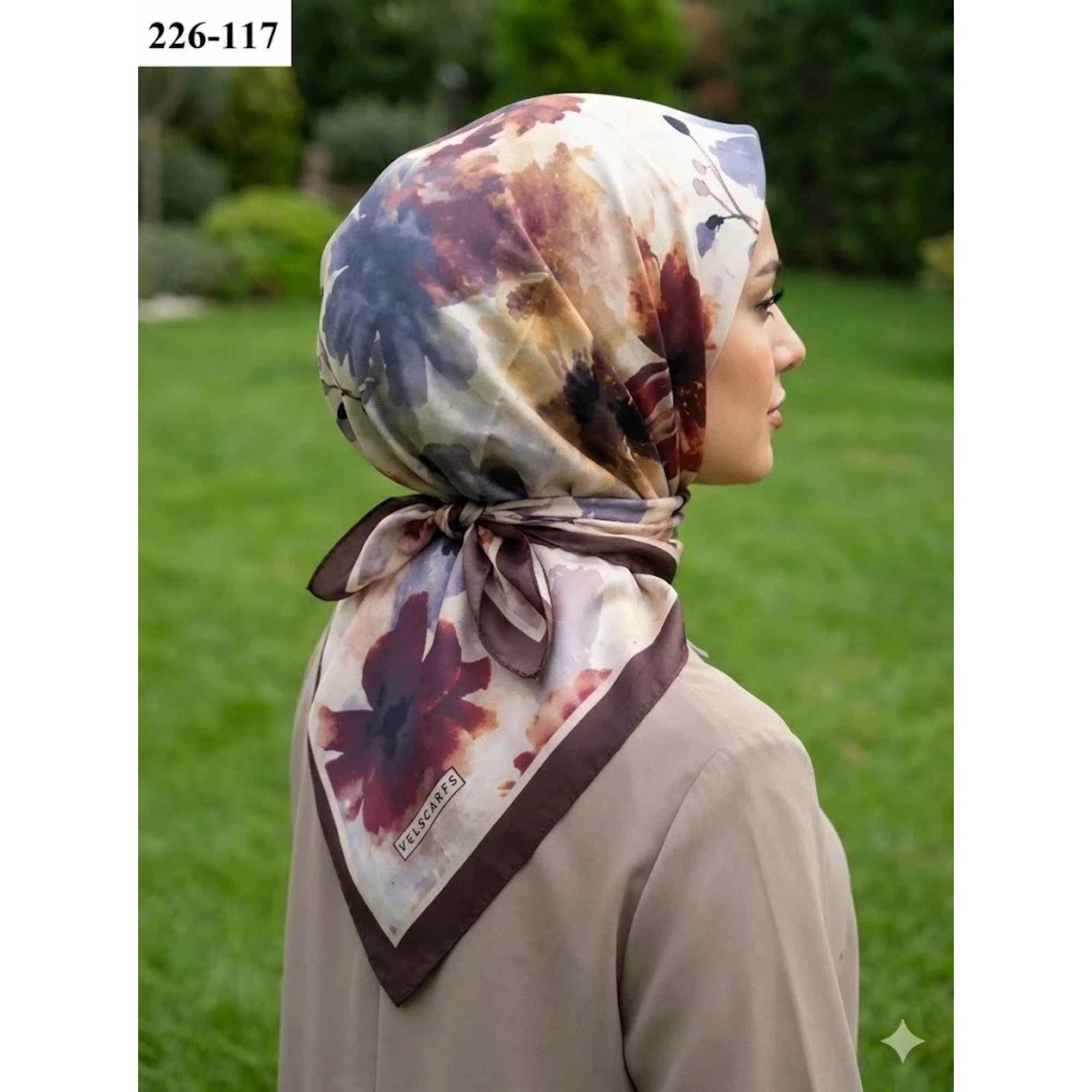 Velscarfs Soft Pamuk Parla Eşarp (Kahve) 226-117
