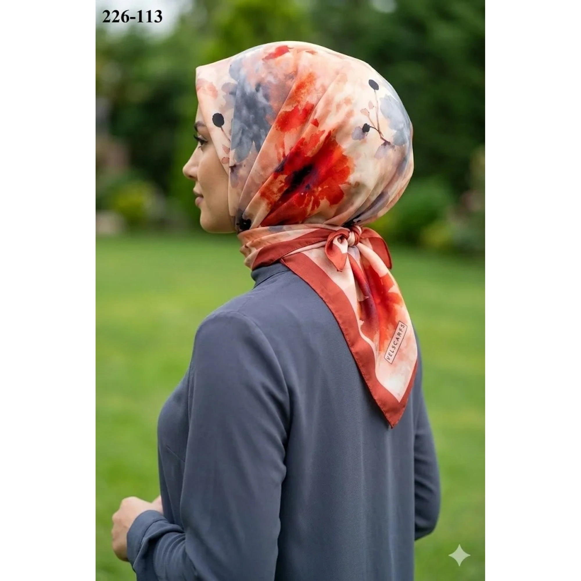 Velscarfs Soft Pamuk Parla Eşarp (Kiremit) 226-113