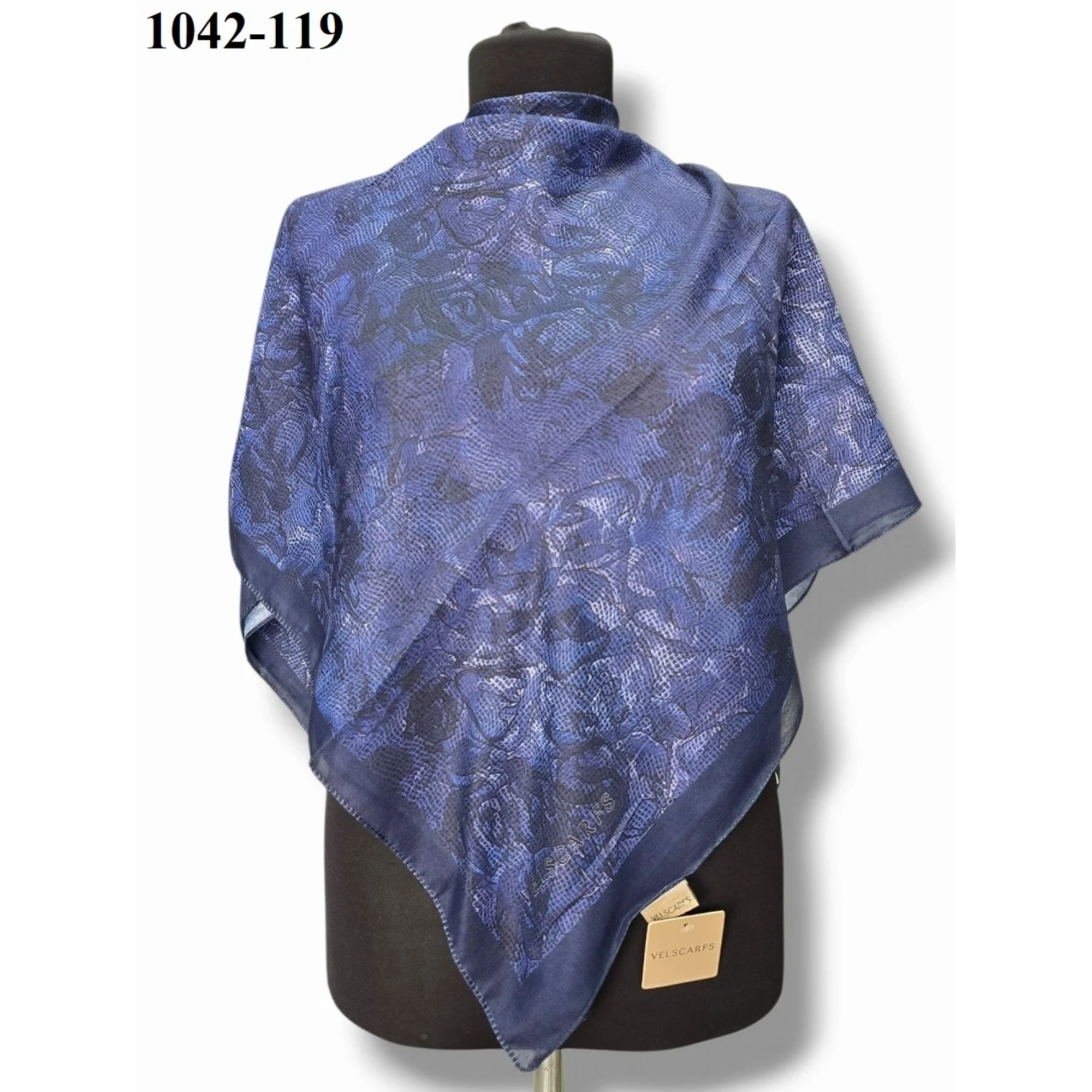 Velscarfs Soft Pamuk Parla Eşarp (Lacivert) 1042-119