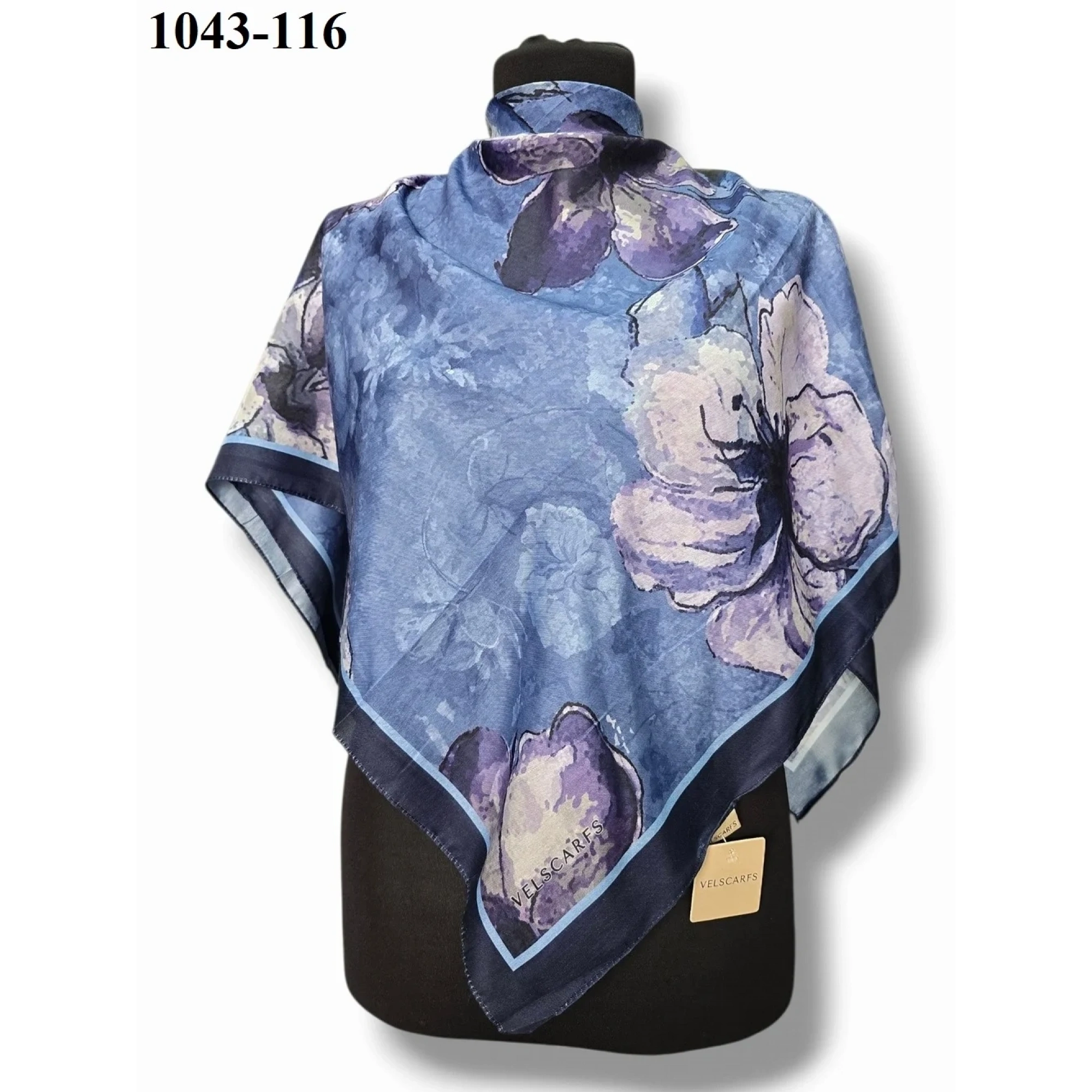 Velscarfs Soft Pamuk Parla Eşarp (Lacivert) 1043-116