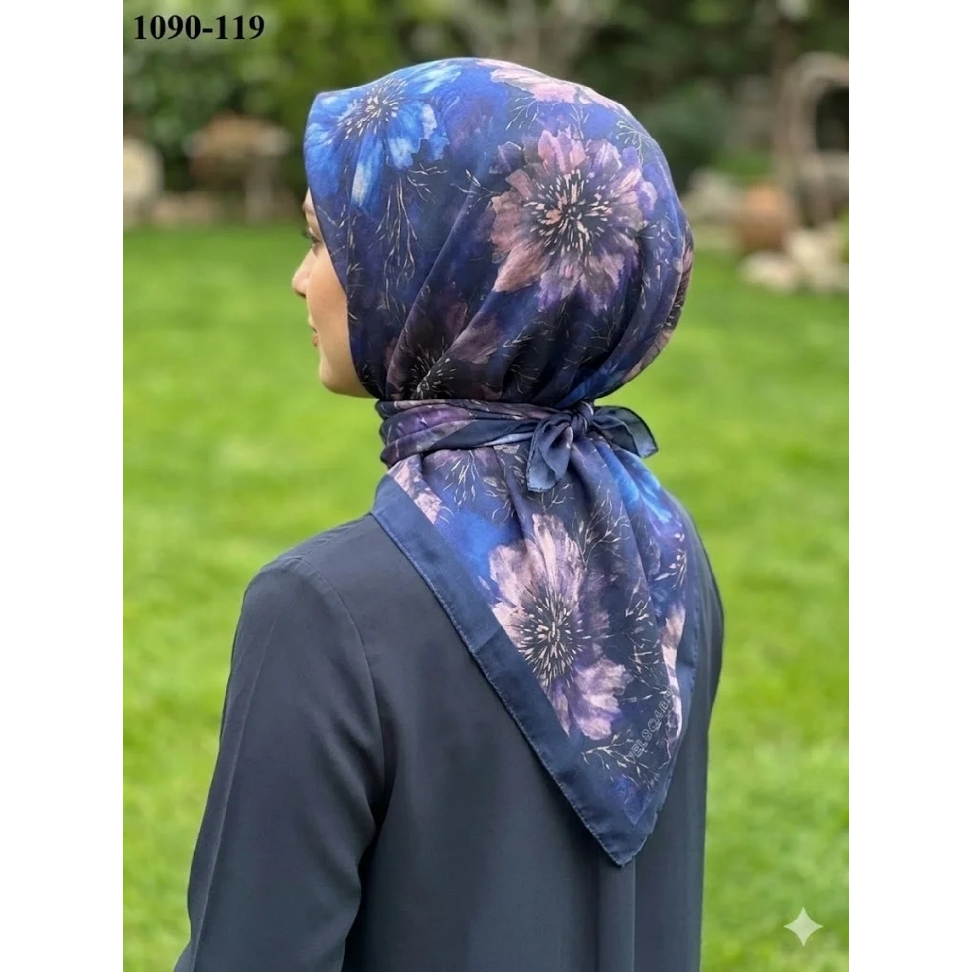 Velscarfs Soft Pamuk Parla Eşarp (Lacivert) 1090-119