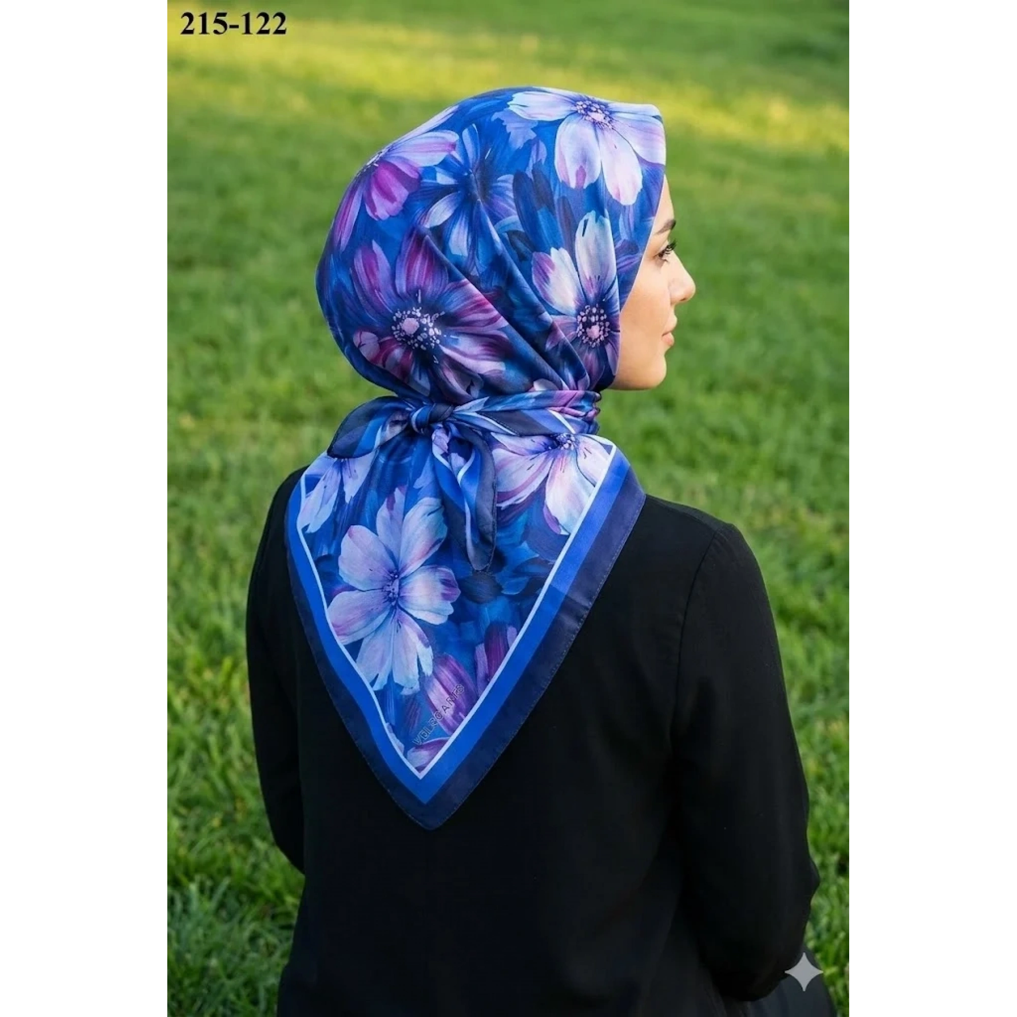 Velscarfs Soft Pamuk Parla Eşarp (Lacivert) 215-122
