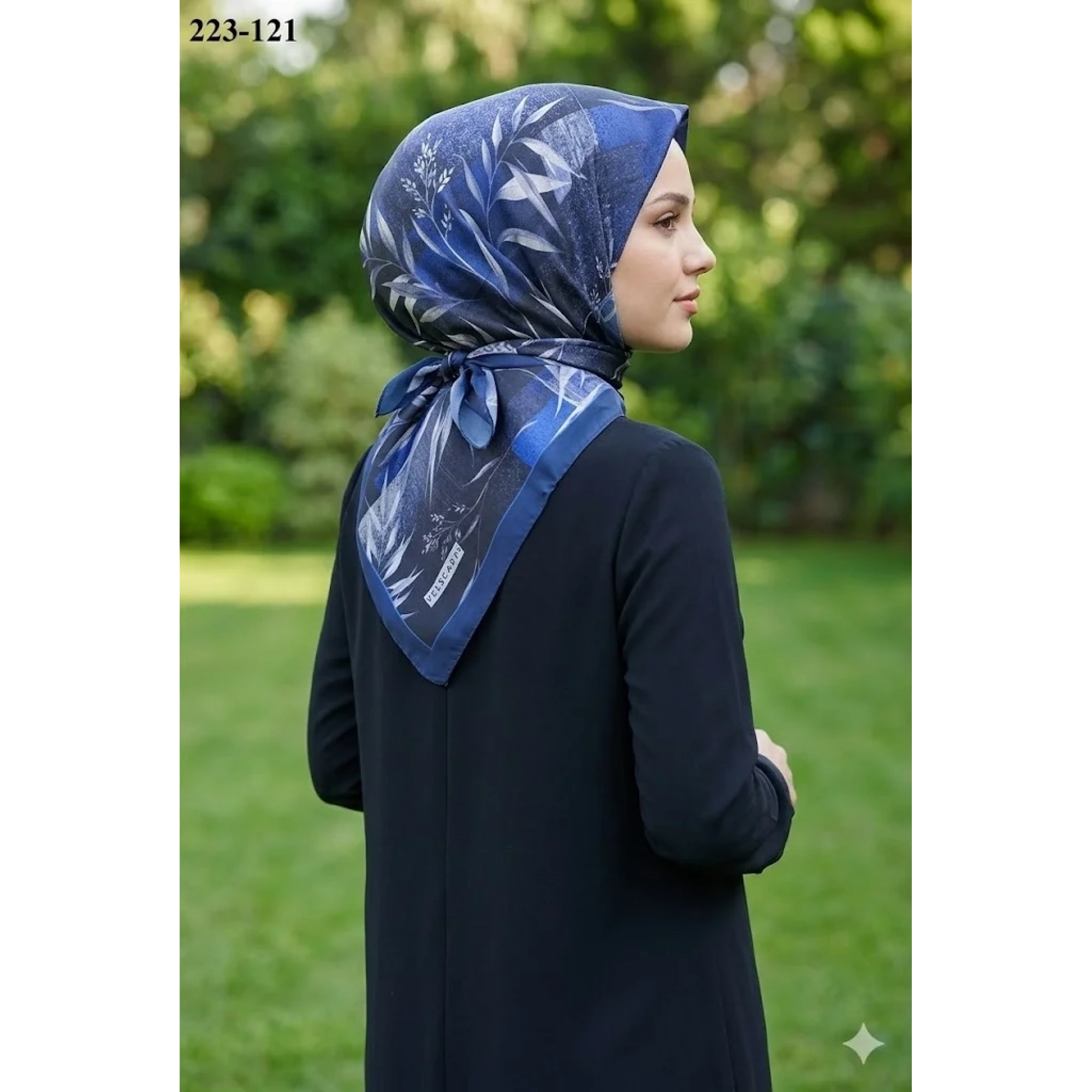 Velscarfs Soft Pamuk Parla Eşarp (Lacivert) 223-121