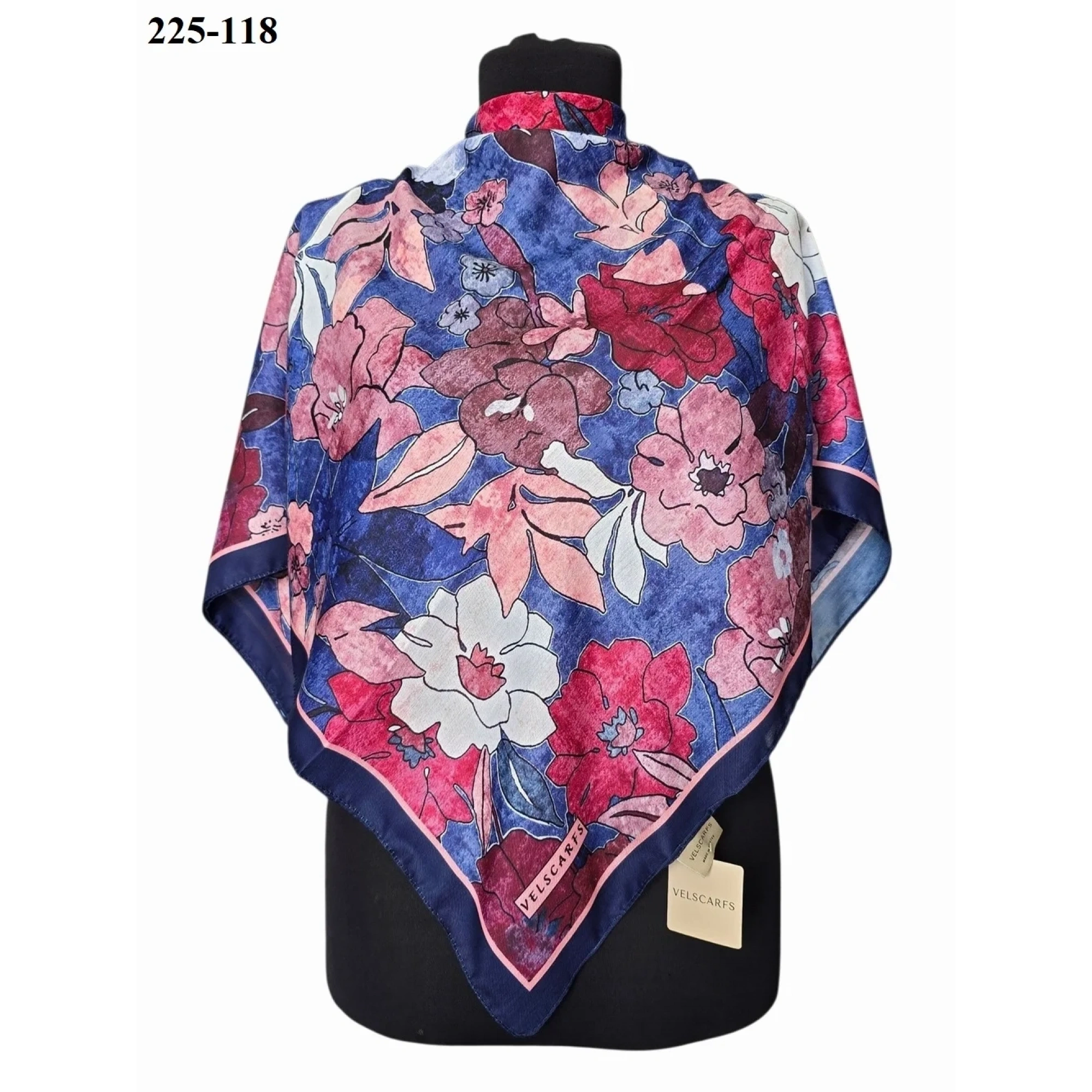 Velscarfs Soft Pamuk Parla Eşarp (Lacivert) 225-118