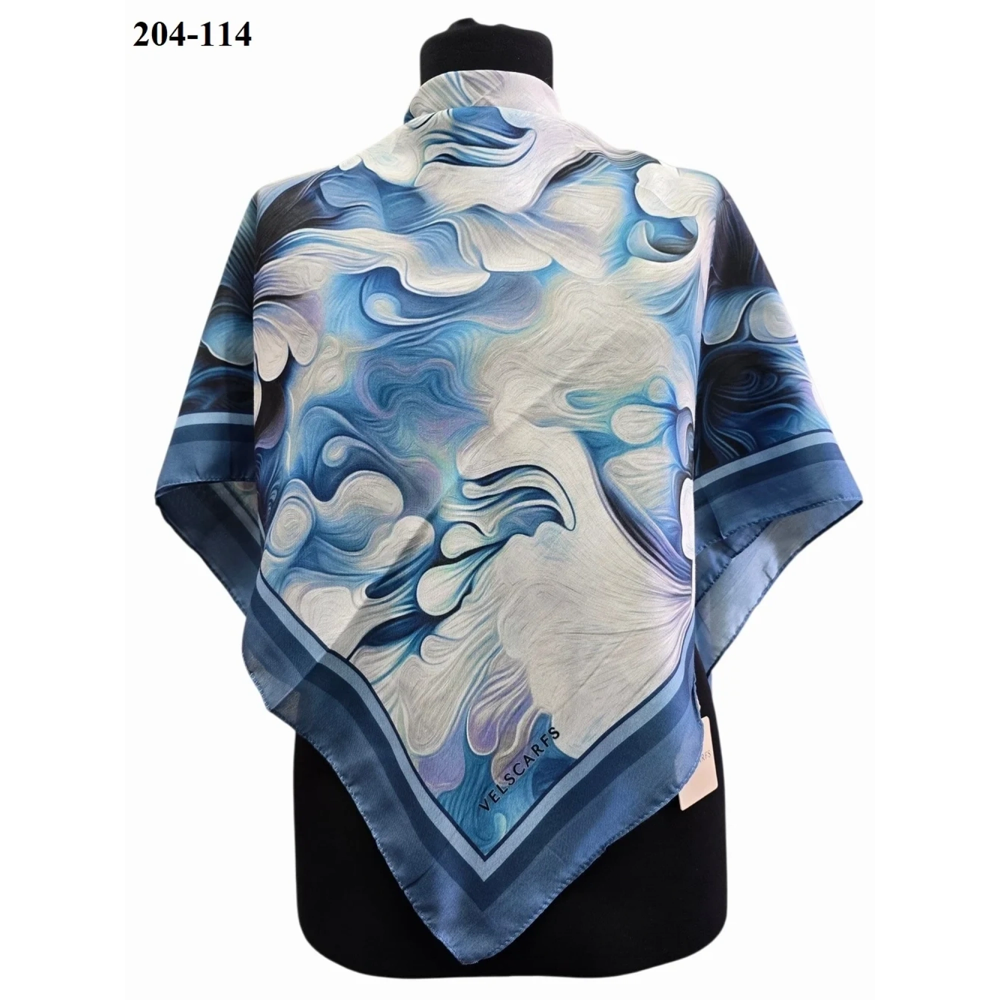 Velscarfs Soft Pamuk Parla Eşarp (Mavi) 204-114