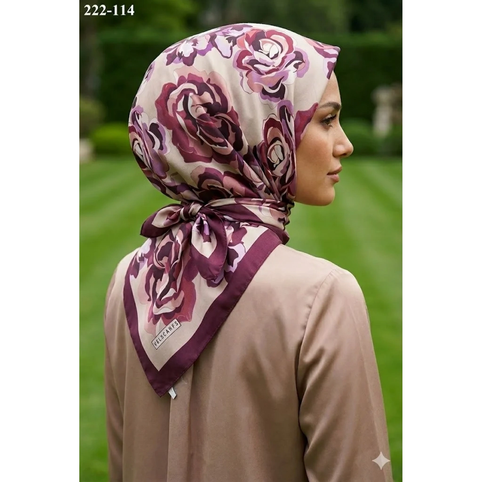 Velscarfs Soft Pamuk Parla Eşarp (Mürdüm) 222-114
