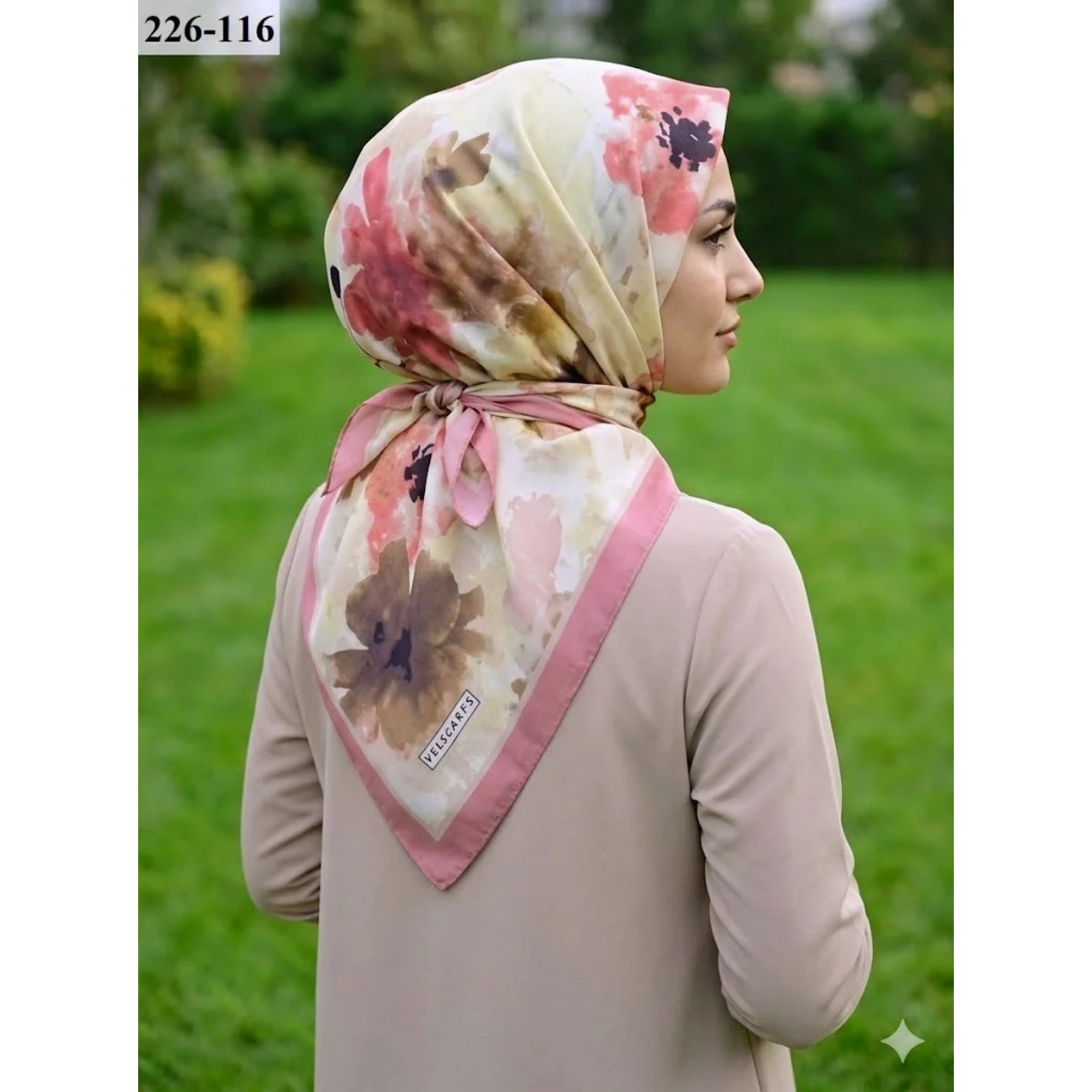 Velscarfs Soft Pamuk Parla Eşarp (Pastel Gül) 226-116