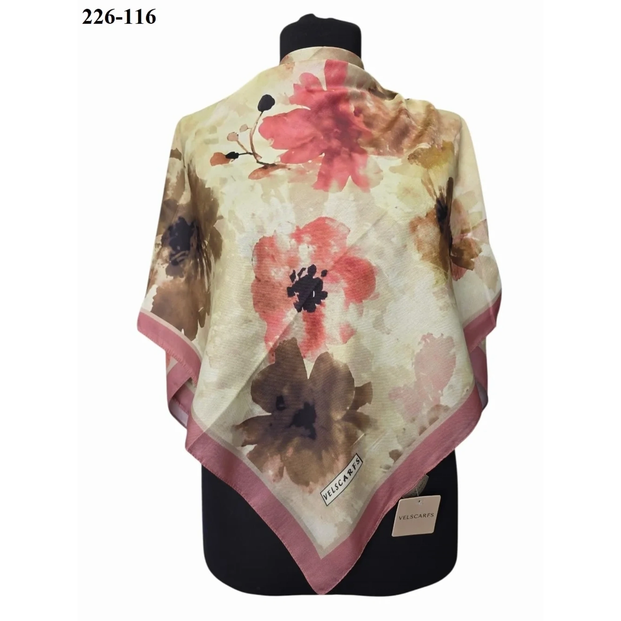 Velscarfs Soft Pamuk Parla Eşarp (Pastel Gül) 226-116