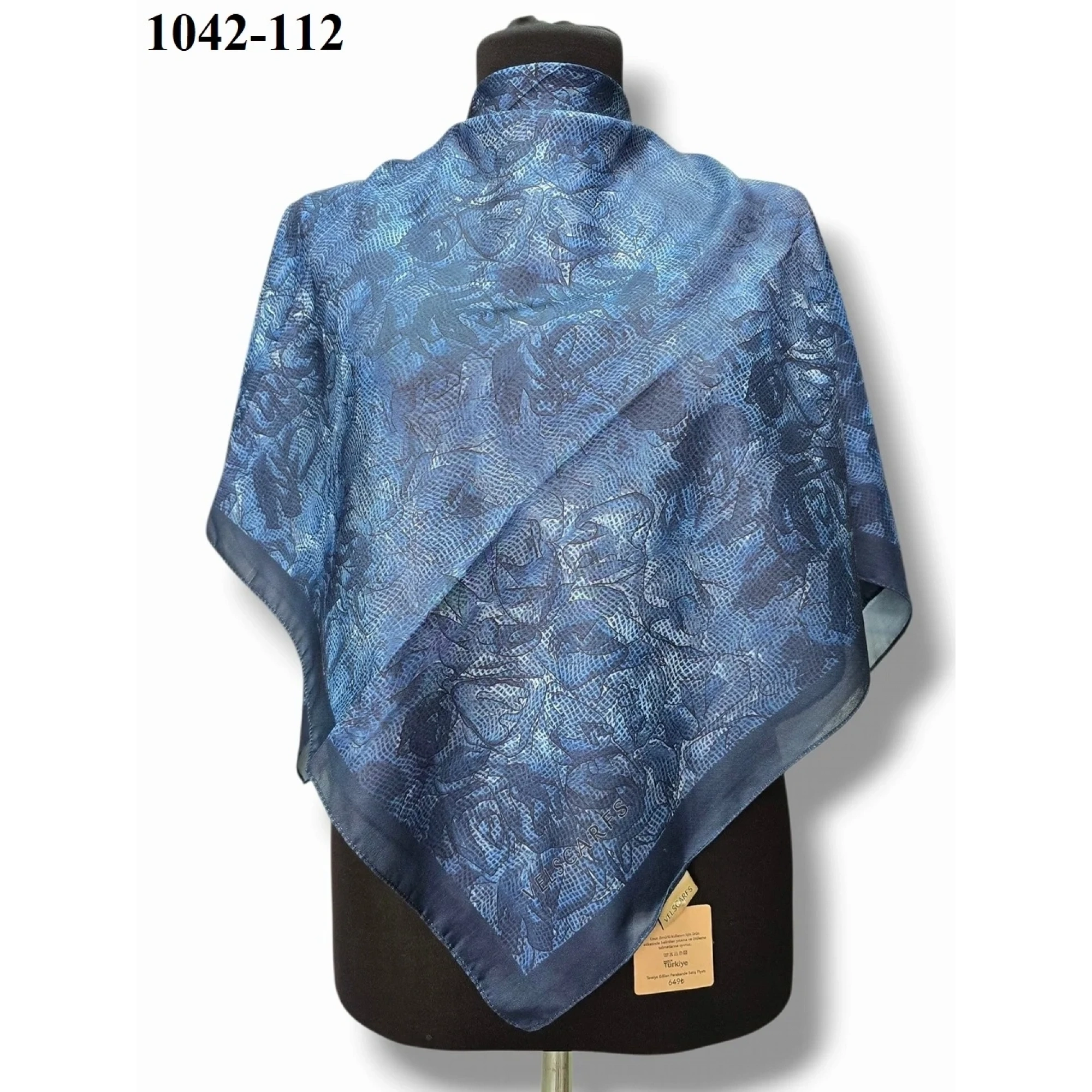 Velscarfs Soft Pamuk Parla Eşarp (Petrol) 1042-112