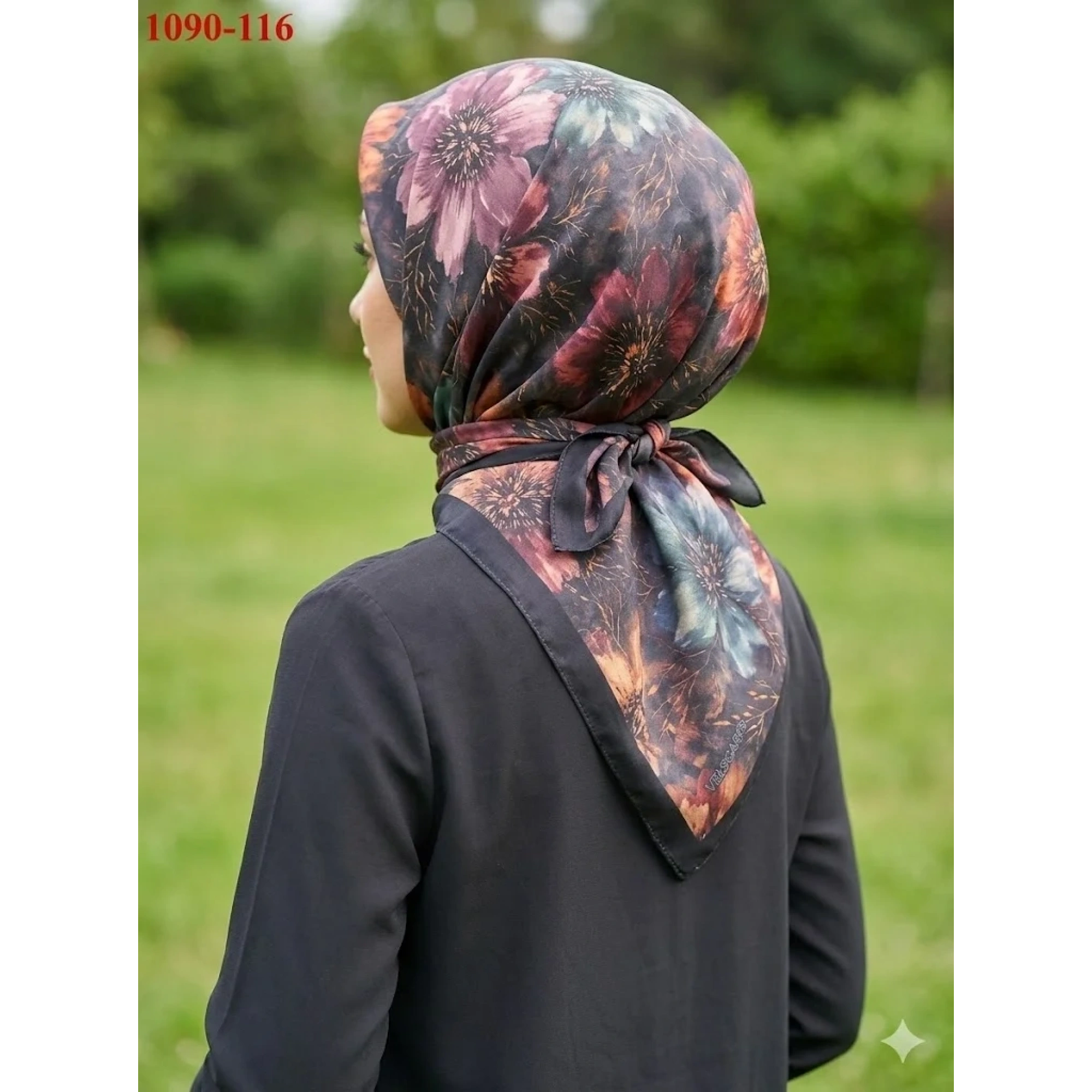 Velscarfs Soft Pamuk Parla Eşarp (Siyah) 1090-116
