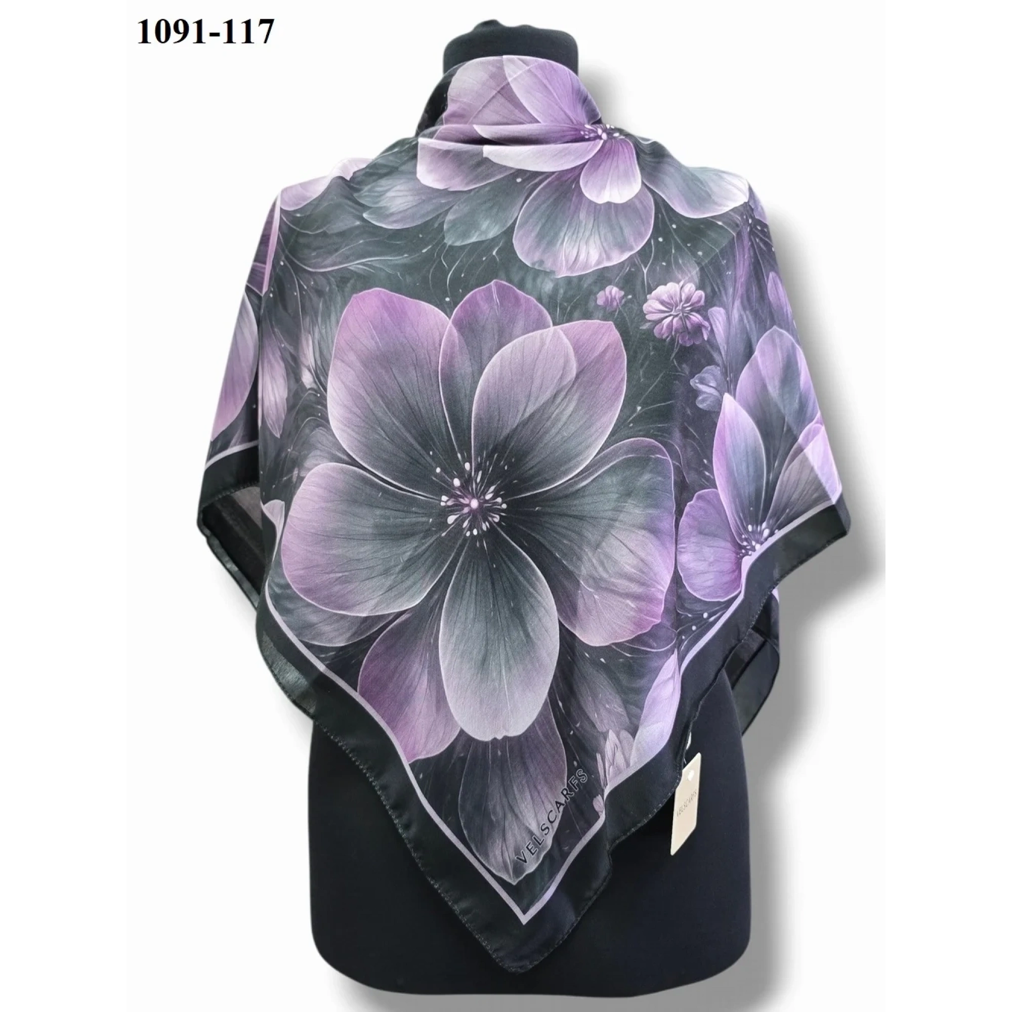Velscarfs Soft Pamuk Parla Eşarp (Siyah) 1091-117