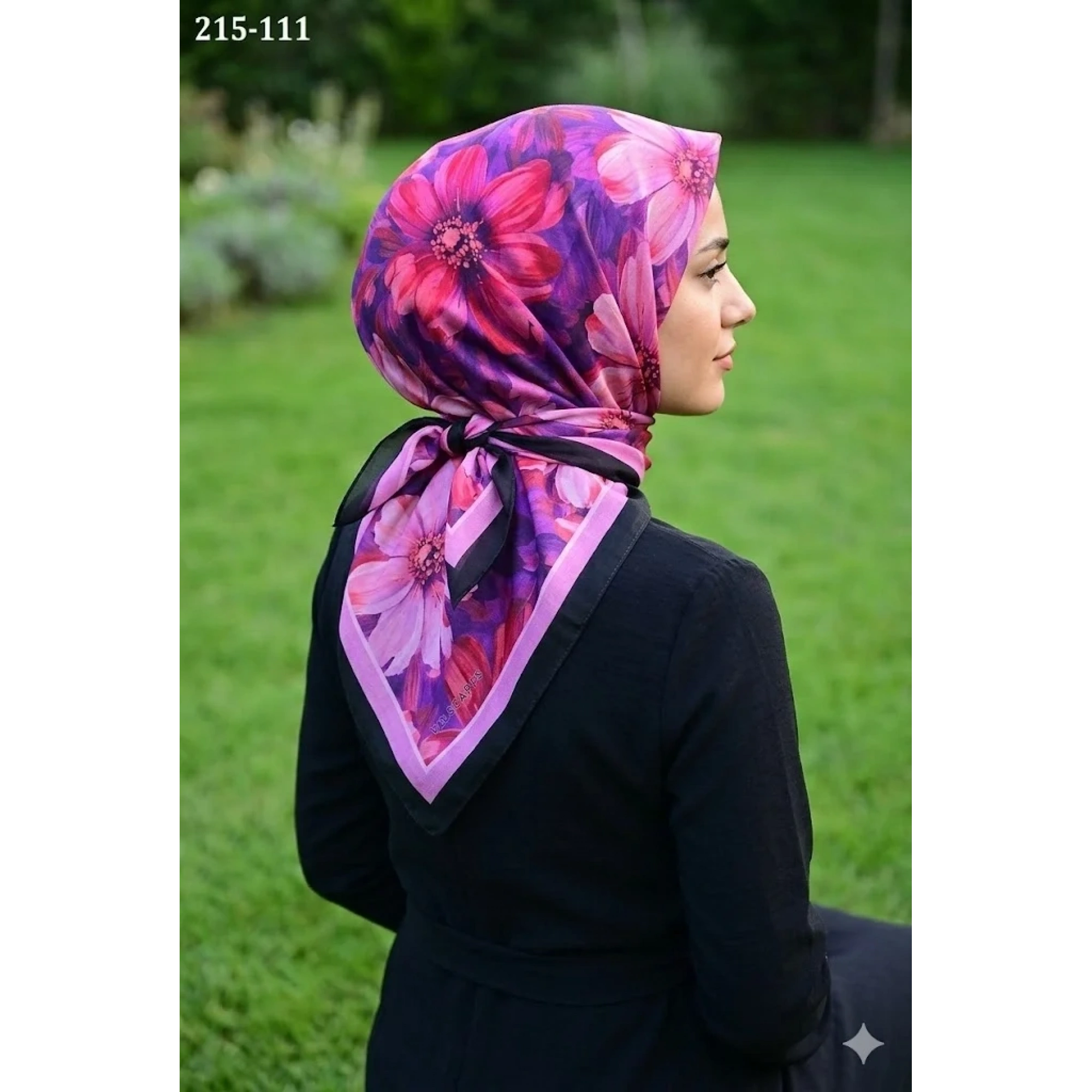 Velscarfs Soft Pamuk Parla Eşarp (Siyah) 215-111