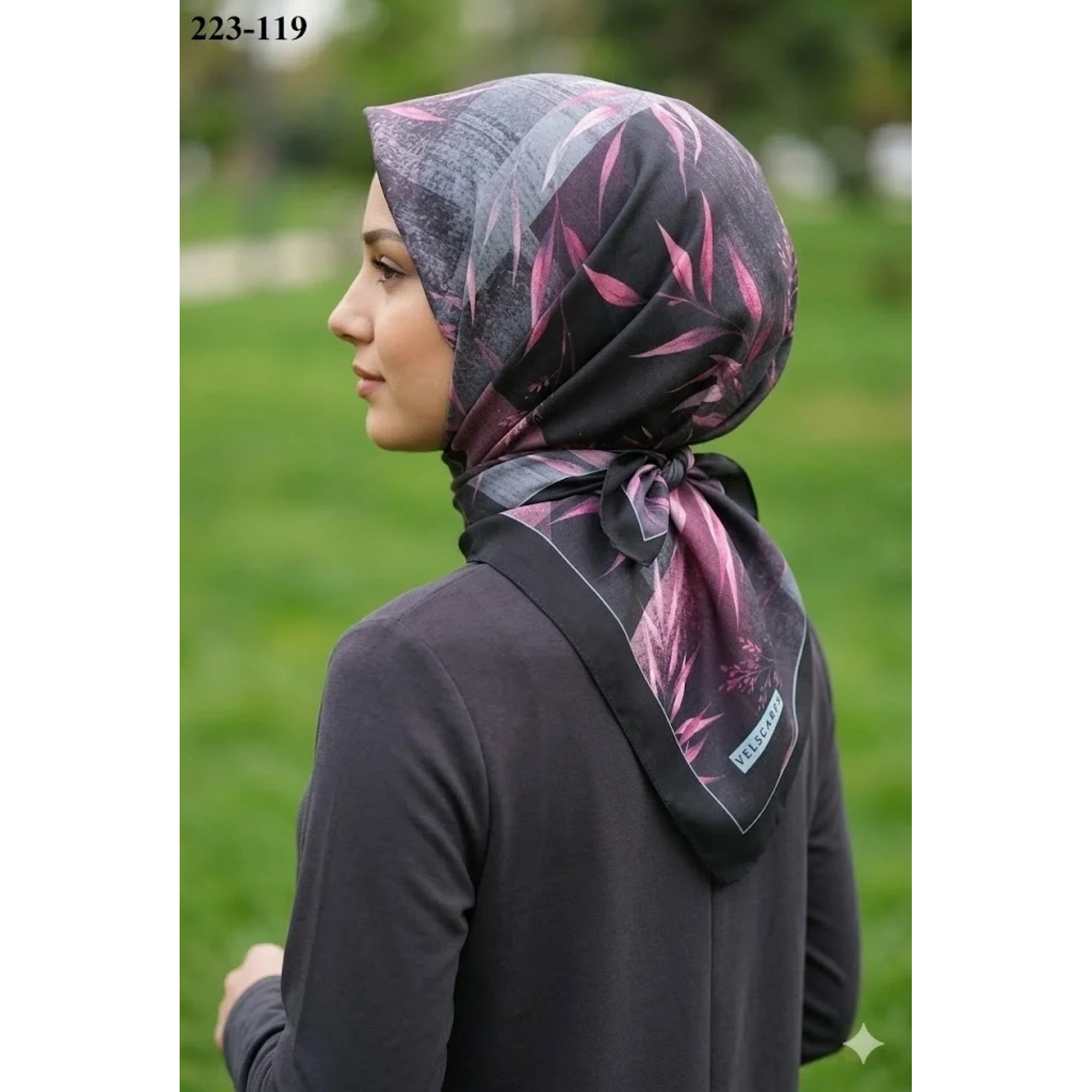 Velscarfs Soft Pamuk Parla Eşarp (Siyah) 223-119