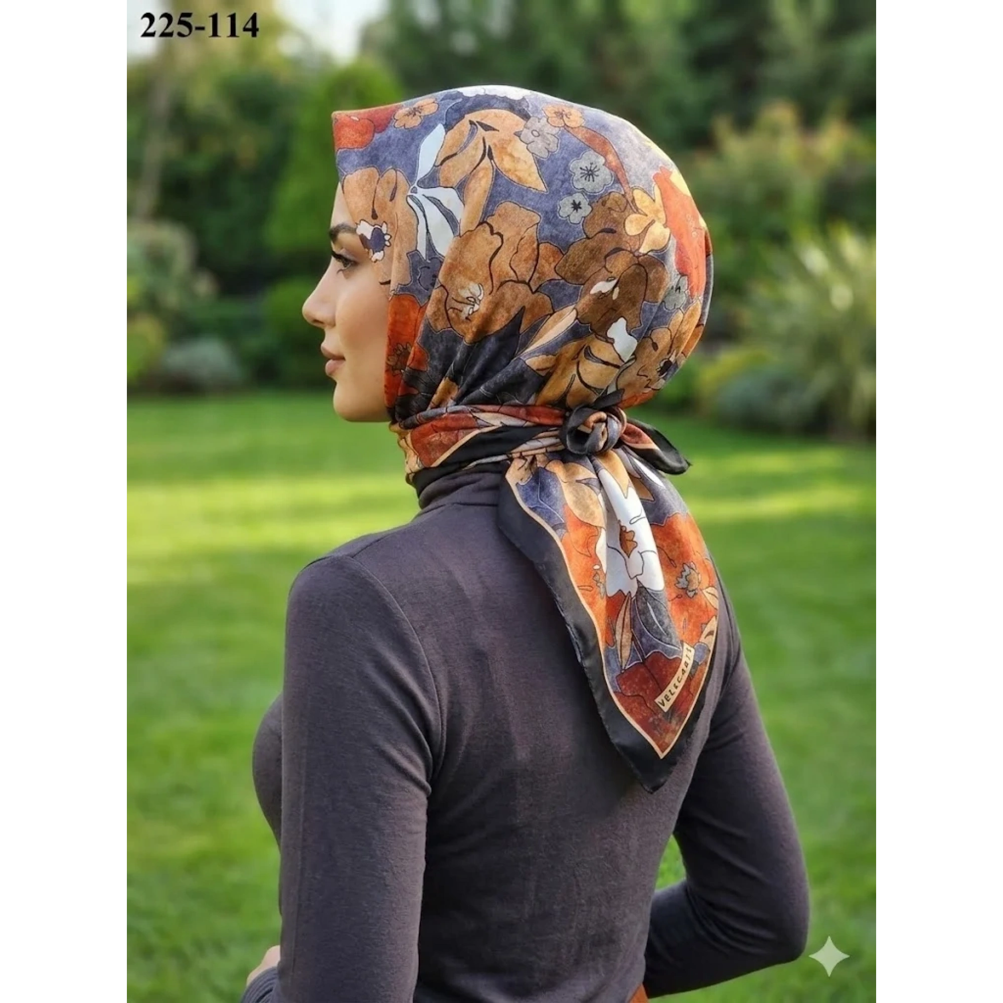 Velscarfs Soft Pamuk Parla Eşarp (Siyah) 225-114