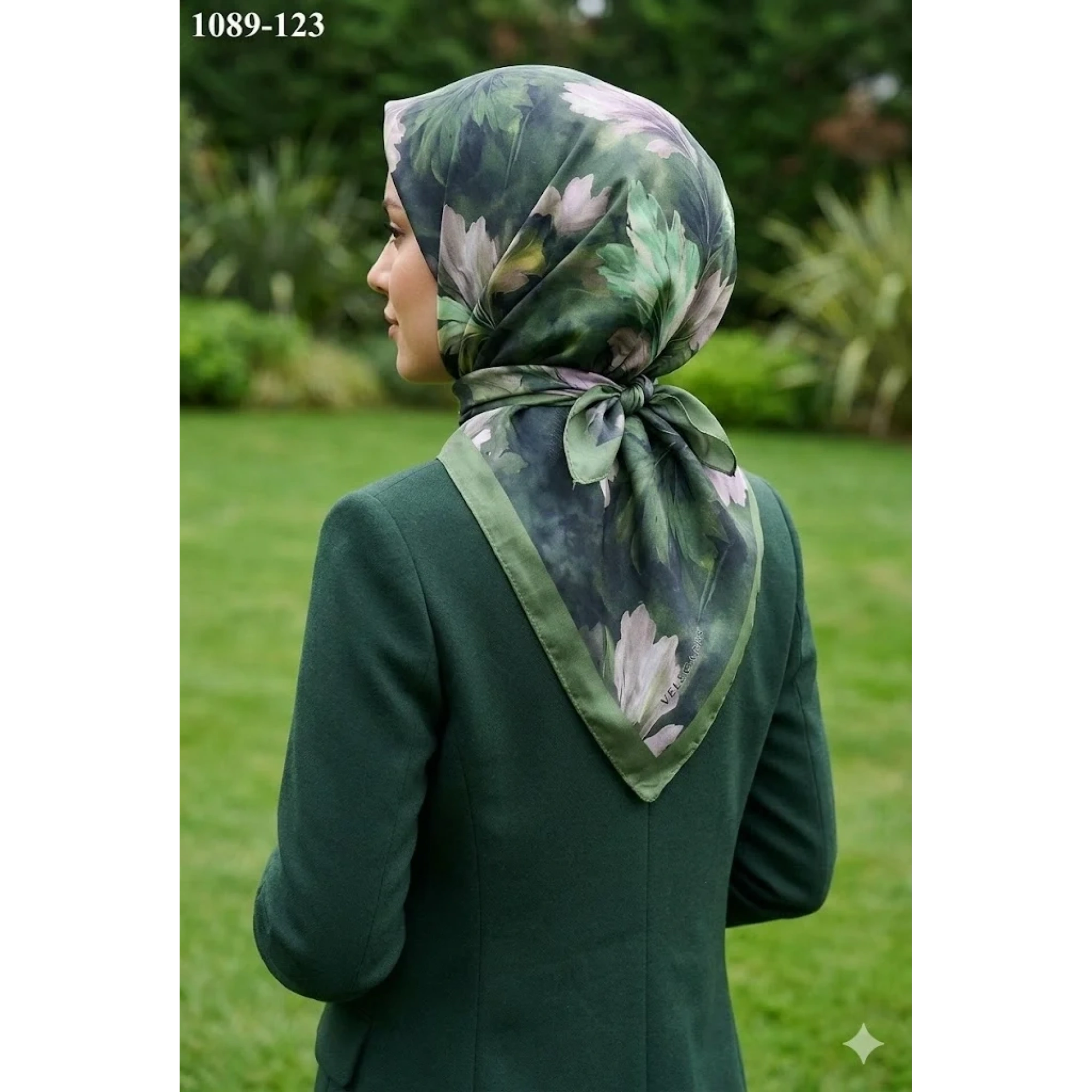 Velscarfs Soft Pamuk Parla Eşarp (Yeşil) 1089-123