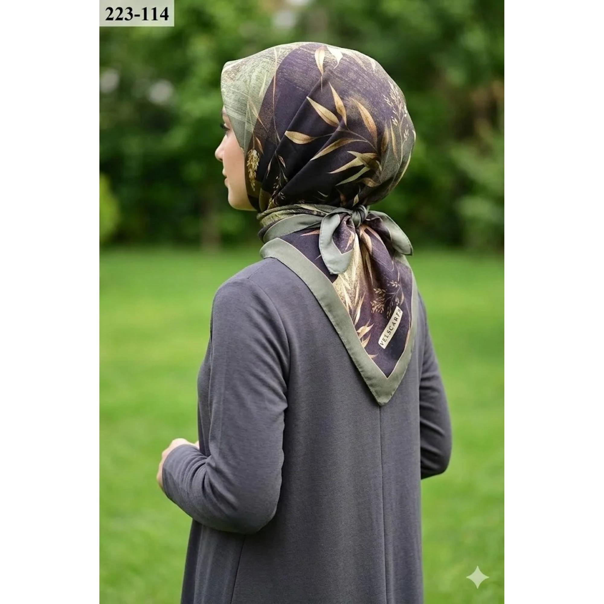 Velscarfs Soft Pamuk Parla Eşarp (Yeşil) 223-114