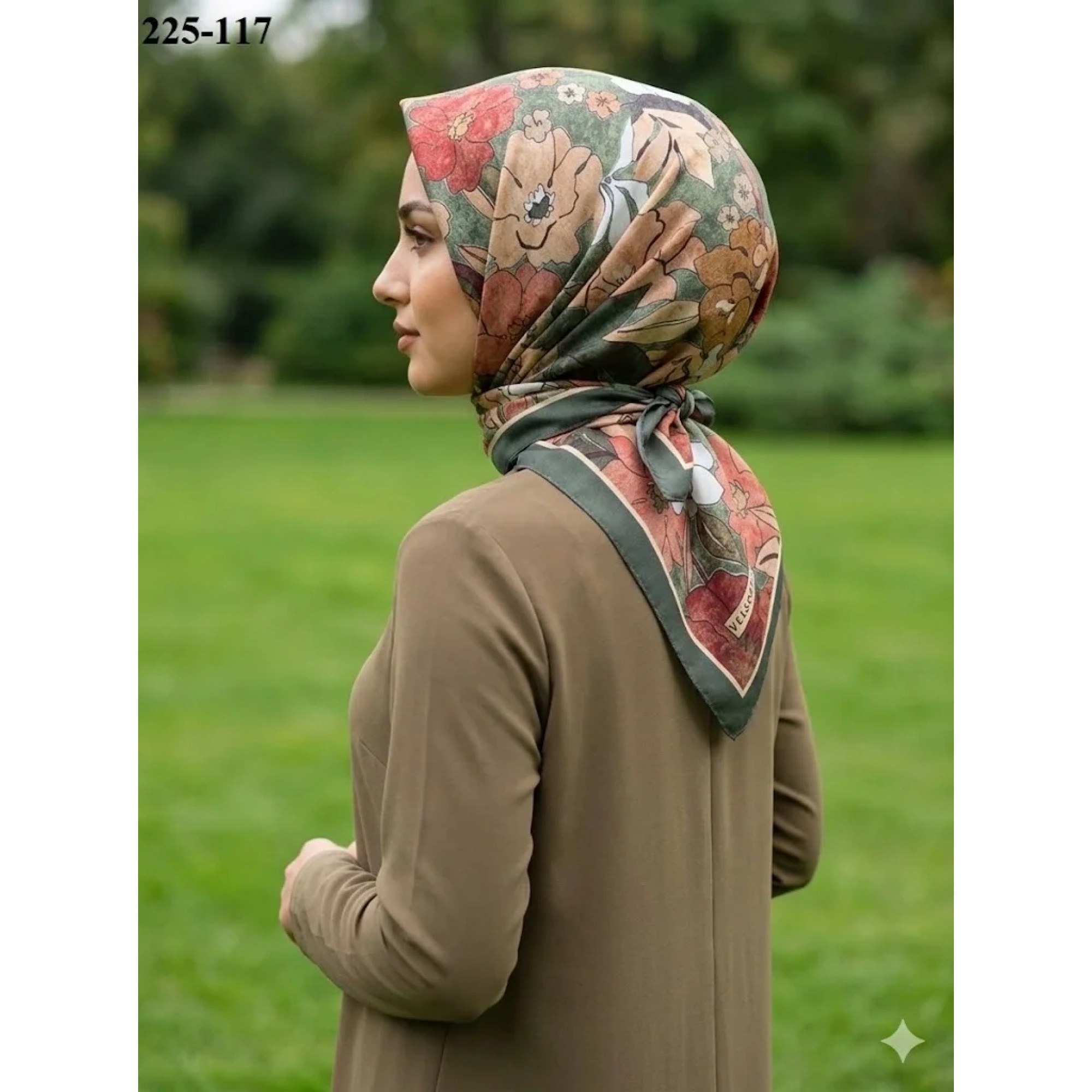 Velscarfs Soft Pamuk Parla Eşarp (Yeşil) 225-117