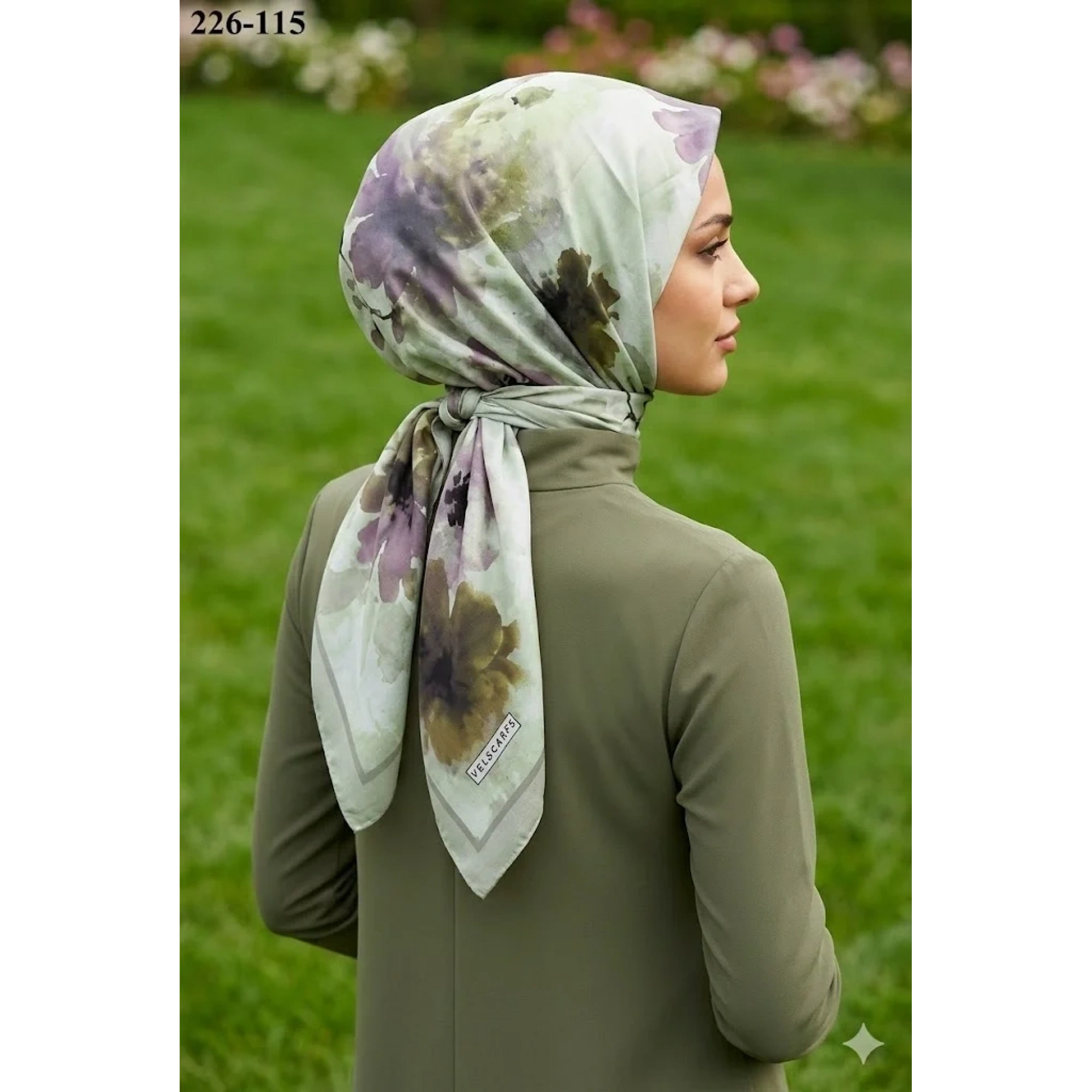 Velscarfs Soft Pamuk Parla Eşarp (Yeşil) 226-115