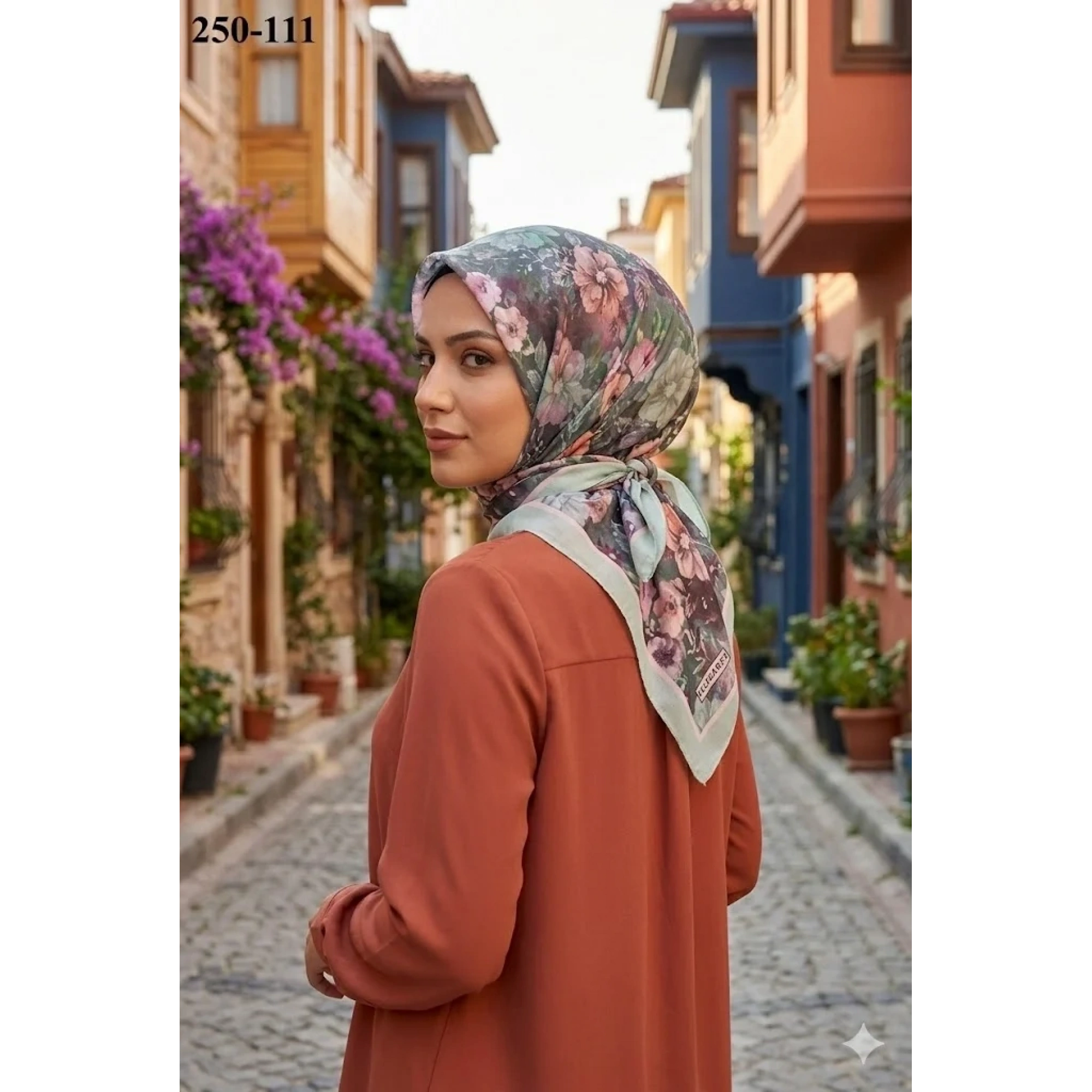 Velscarfs Soft Pamuk Parla Eşarp (Yeşil) 250-111