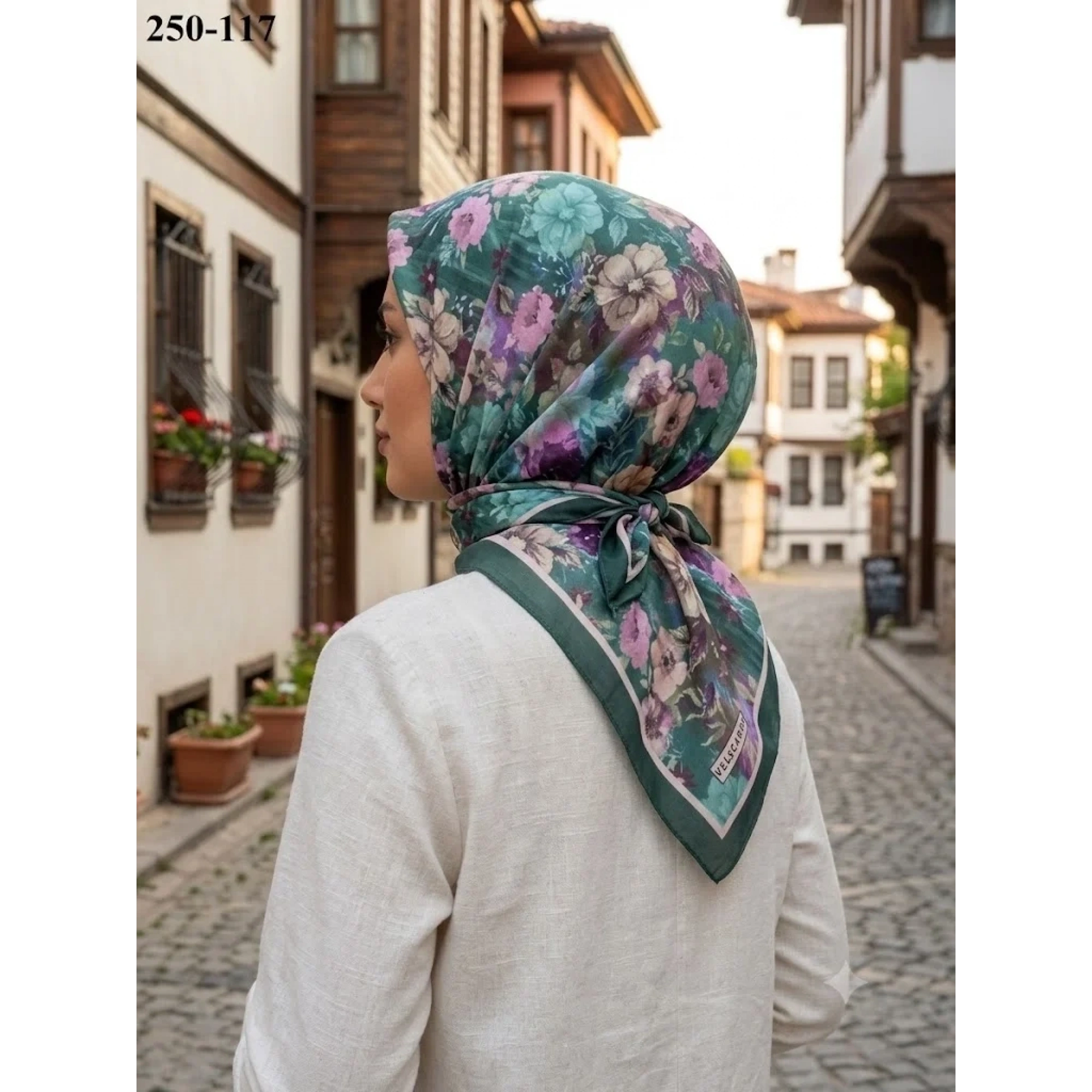 Velscarfs Soft Pamuk Parla Eşarp (Zümrüt) 250-119