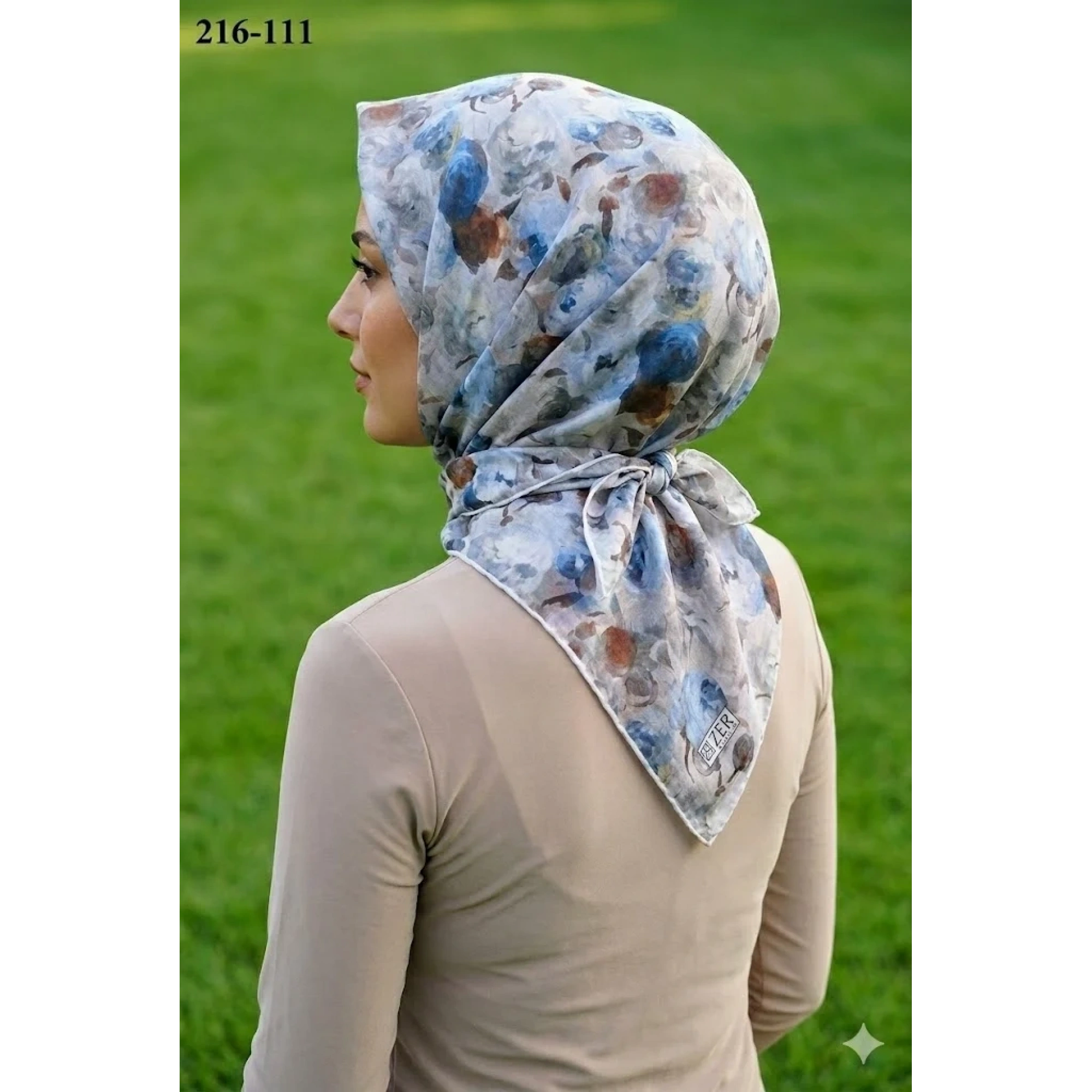 Zer Scarfs Dijital Soft Pamuk Eşarp 216-111