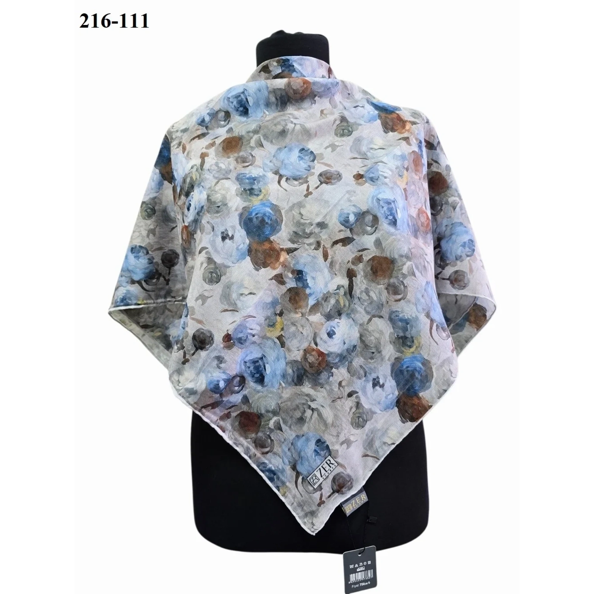 Zer Scarfs Dijital Soft Pamuk Eşarp 216-111