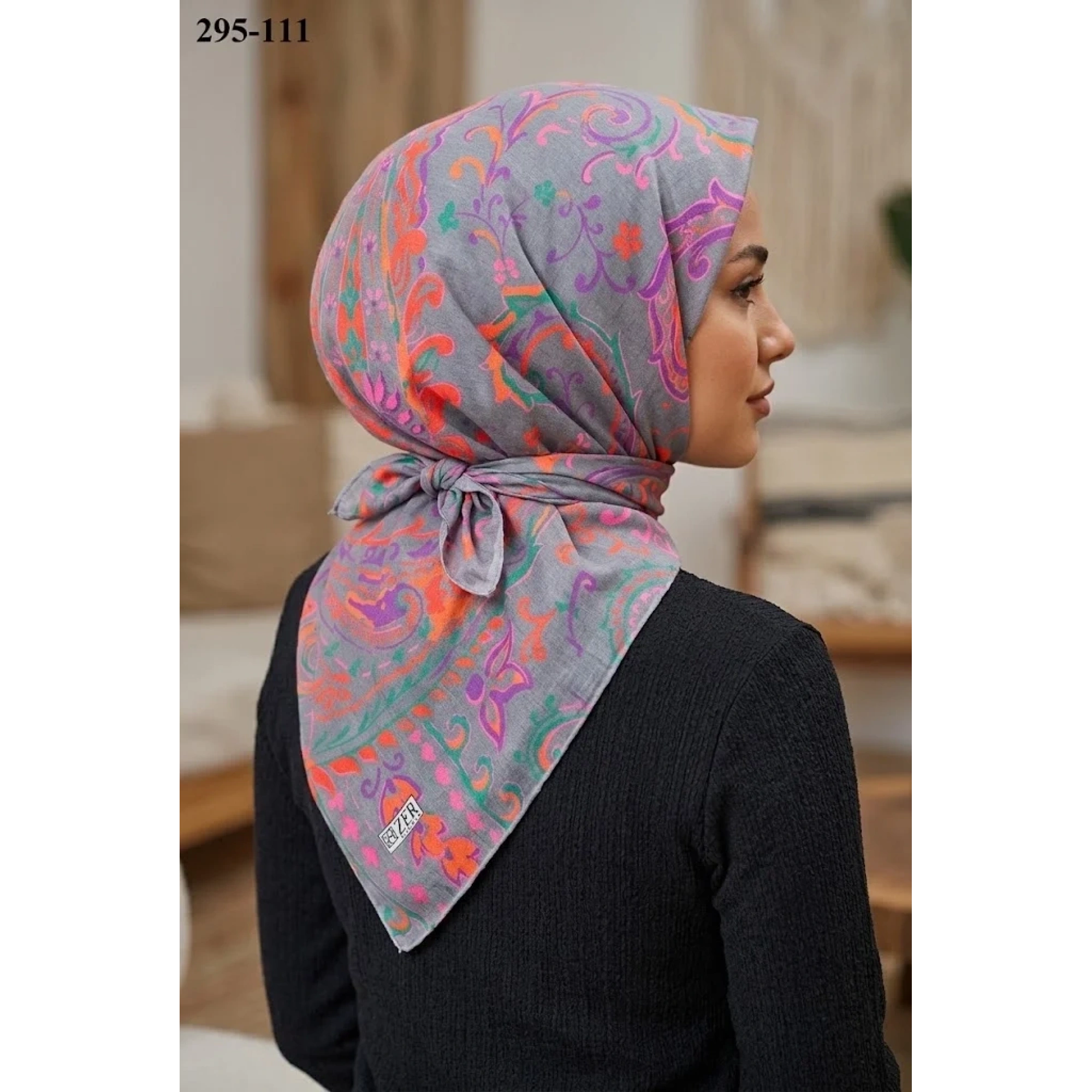 Zer Scarfs Dijital Soft Pamuk Eşarp 295-111
