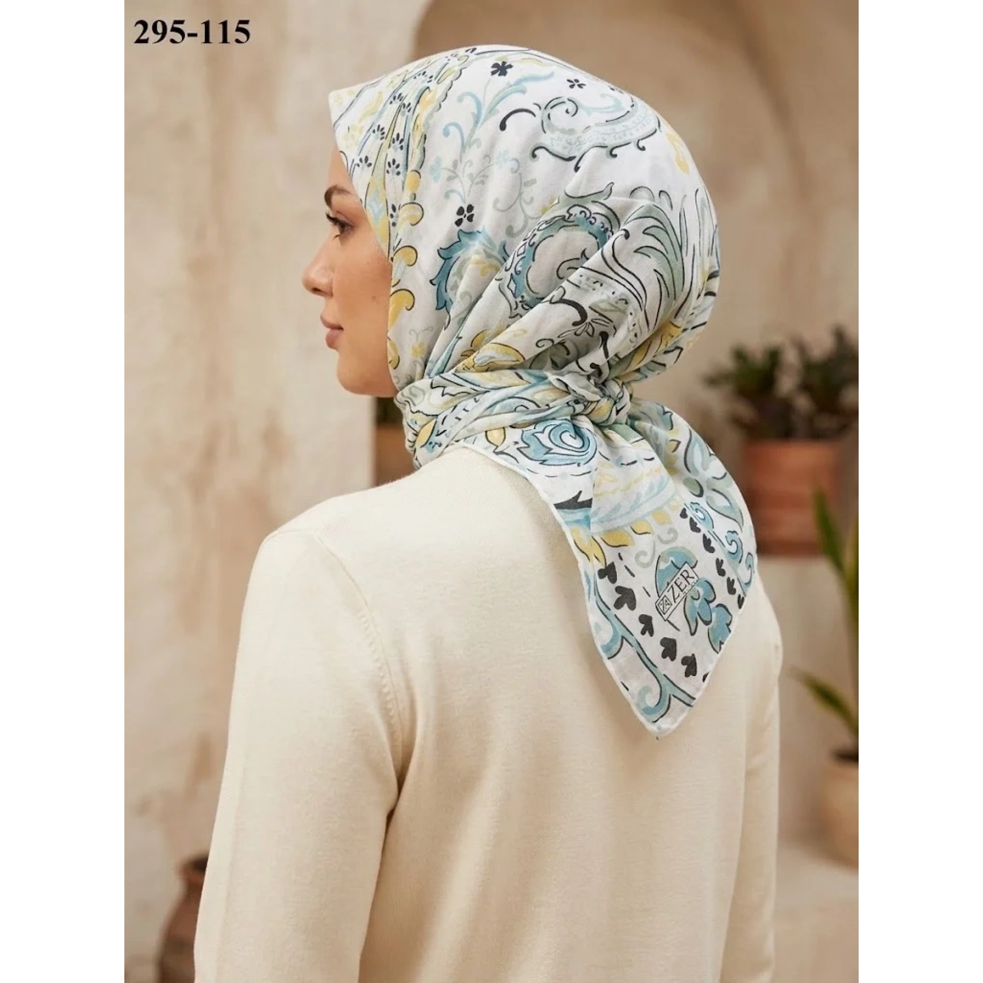 Zer Scarfs Dijital Soft Pamuk Eşarp 295-115