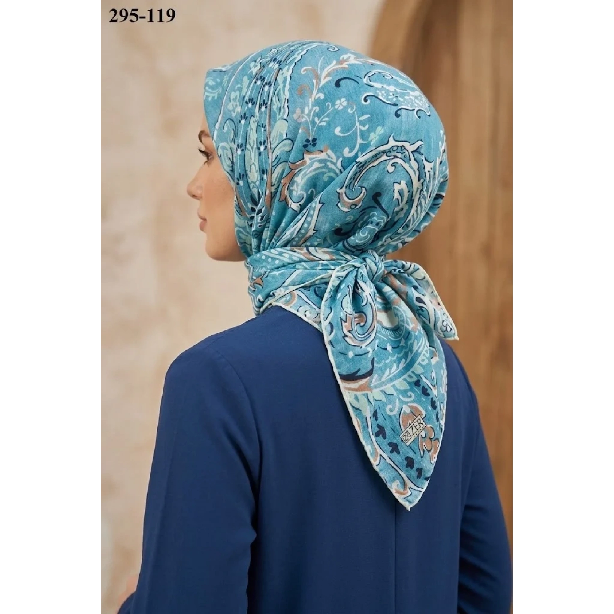Zer Scarfs Dijital Soft Pamuk Eşarp 295-119