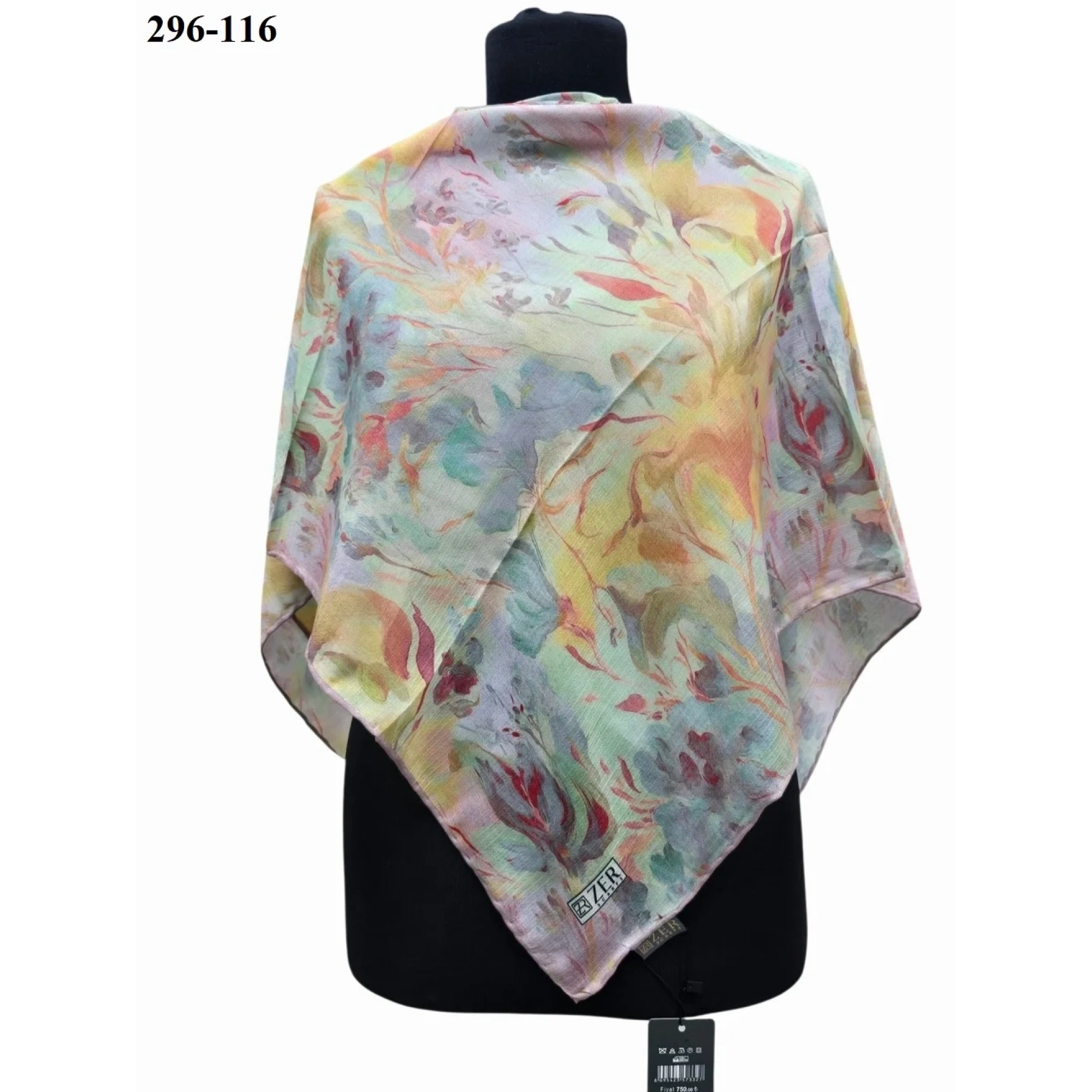Zer Scarfs Dijital Soft Pamuk Eşarp 296-116