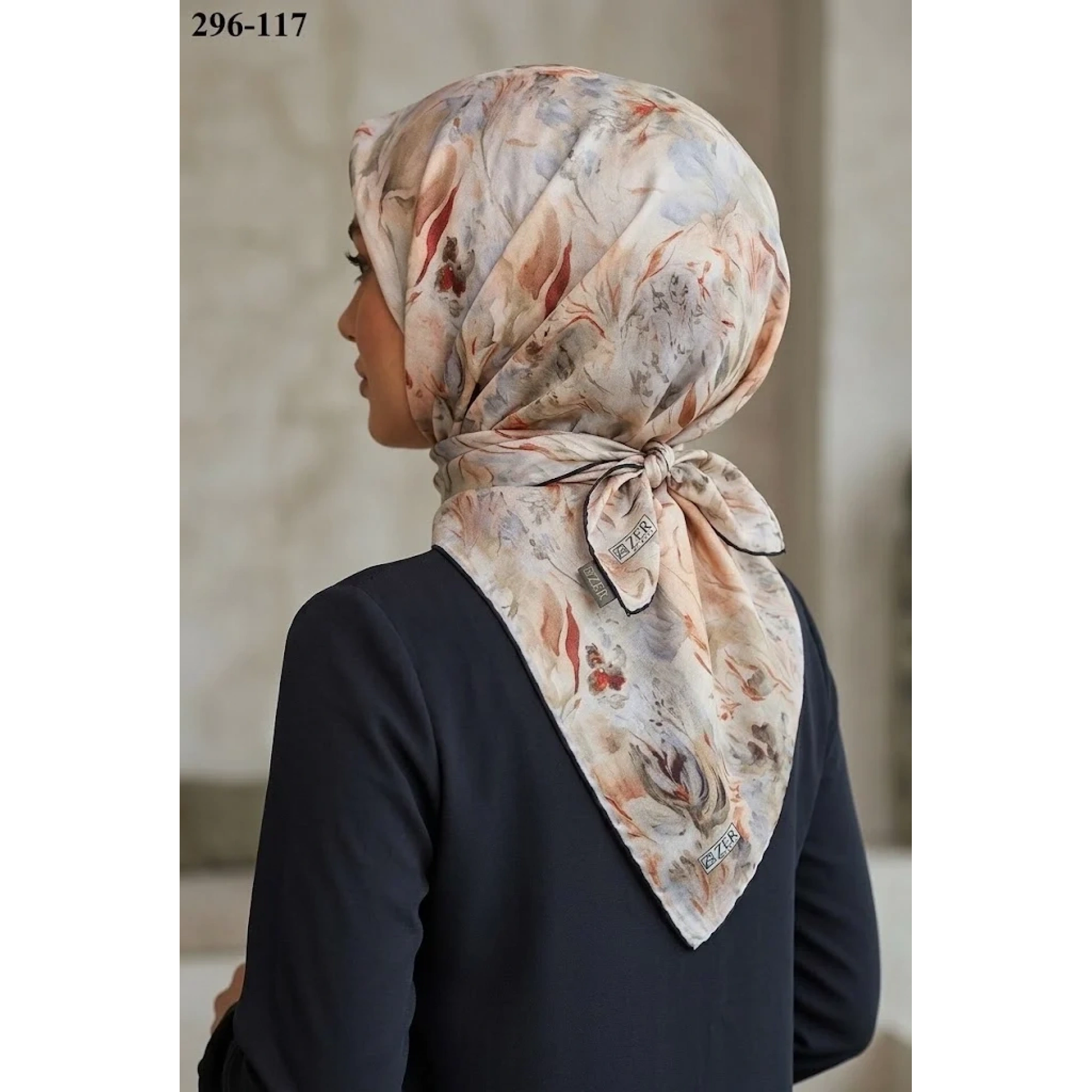 Zer Scarfs Dijital Soft Pamuk Eşarp 296-117