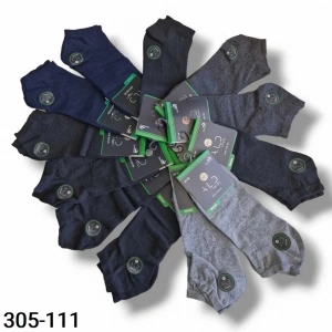 Aldano Gezen Bambu Erkek Dikişsiz Patik Çorap (12 çift Karışık) 305-111