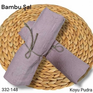 Bambu Kraş Şal (Koyu Pudra) 332-148