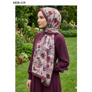 Belinda Scarf Bambu Kraş Pamuk Şal (Bordo ) 1028-119