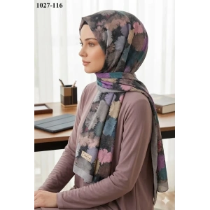 Belinda Scarf Bambu Kraş Pamuk Şal (Gri) 1027-116