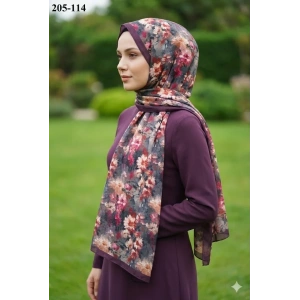 Belinda Scarf Bambu Kraş Pamuk Şal (Mürdüm) 205-114