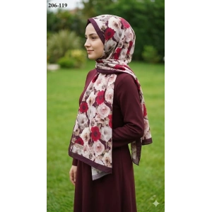 Belinda Scarf Bambu Kraş Pamuk Şal (Mürdüm) 206-119