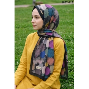 Belinda Scarf Bambu Kraş Pamuk Şal (Siyah) 1027-112