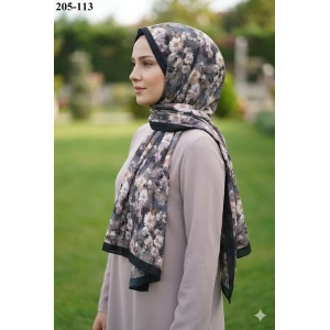 Belinda Scarf Bambu Kraş Pamuk Şal (Siyah) 205-113