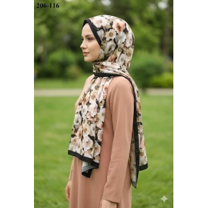 Belinda Scarf Bambu Kraş Pamuk Şal (Siyah) 206-116