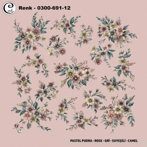 Cenk Desenli Oyalık Yazma 691-12