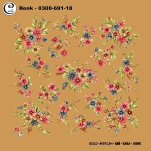Cenk Desenli Oyalık Yazma 691-18