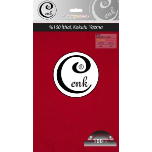 Cenk Düz Renk Poşetli Oyalık Yazma (karmen kırmızı) cenk-duz-074