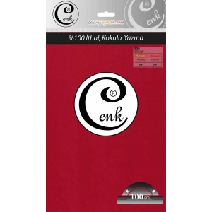 Cenk Düz Renk Poşetli Oyalık Yazma (Kırmızı) cenk-duz-328