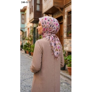 Dolce Life Desenli Sökme Boncuklu Eşarp 240-117
