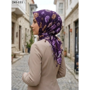 Dolce Life Desenli Sökme Boncuklu Eşarp 241-111