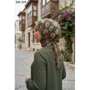Dolce Life Desenli Sökme Boncuklu Eşarp 241-119