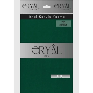 Eryal İpek Düz Renk Poşetli Oyalık Yazma 758 Zümrüt