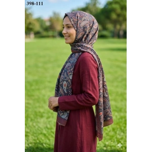 Eylül İpek Etnik Desen Soft Şal 398-111
