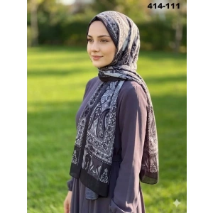 Eylül İpek Etnik Desen Soft Şal 414-111